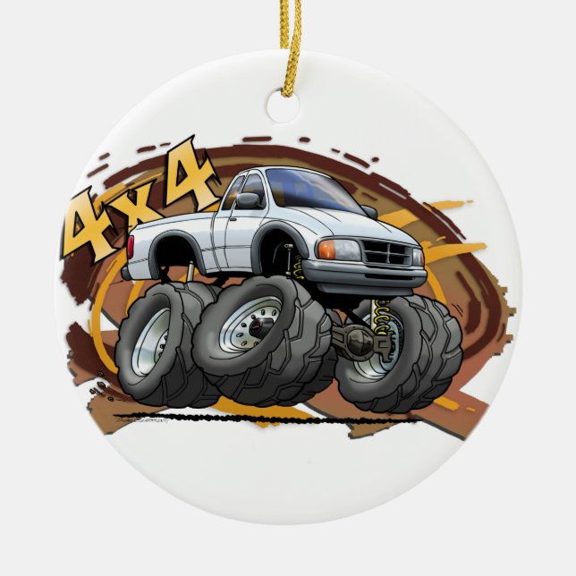 Ornamento De Cerâmica Guarda florestal branca (Frente)