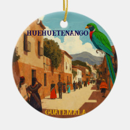 Ornamento De Cerâmica GUATEMALA, HUEHUETENANGO Retro poster