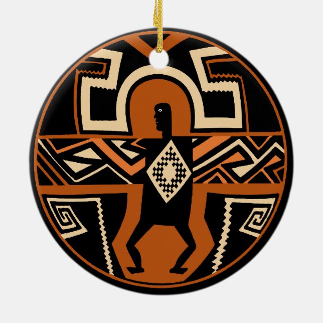 Ornamento De Cerâmica Guerreiro Mimbres (Traseira)