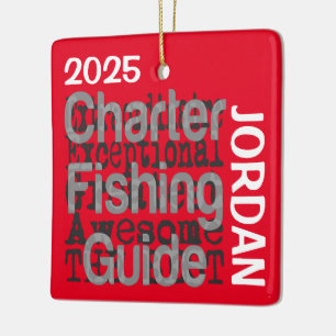 Ornamento De Cerâmica Guia de Pesca Charter Extraordinário CUSTOM