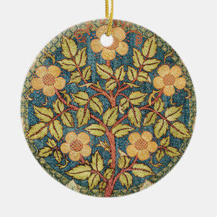 Ornamento De Cerâmica Guirlanda de Rosas de William Morris Arte Floral V