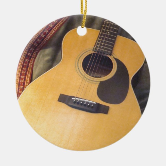 Ornamento De Cerâmica guitarra (Frente)