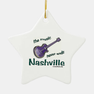 Ornamento De Cerâmica Guitarra de Nashville