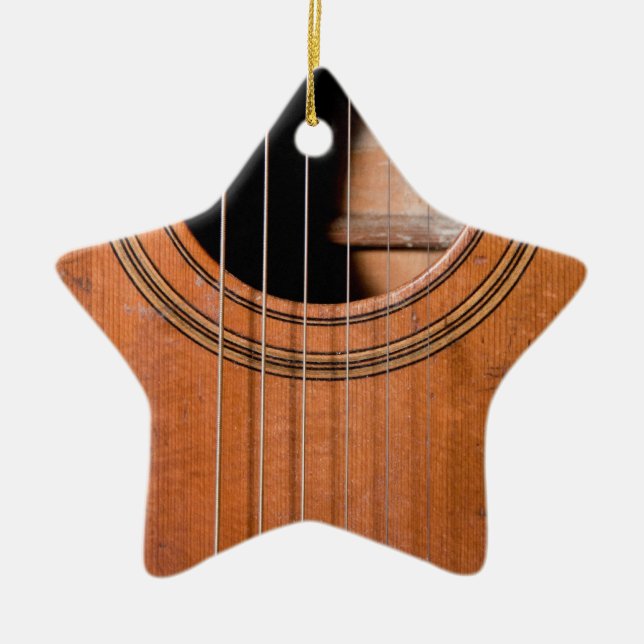 Ornamento De Cerâmica Guitarra rústica (Frente)