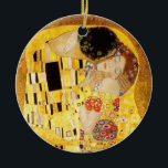 Ornamento De Cerâmica Gustav Klimt A Beija-Páscoa<br><div class="desc">O Beijo é uma das obras-primas do artista Gustav Klimt,  mostrando um homem e uma mulher se beijando.</div>