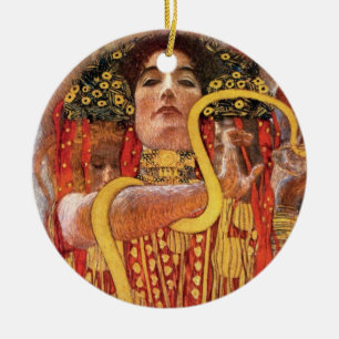 Ornamento De Cerâmica Gustav Klimt - Deusa Médica de Higieia