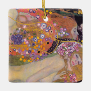 Ornamento De Cerâmica Gustav Klimt - Serpentes Água II