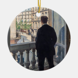 Ornamento De Cerâmica Gustave Caillebotte - Jovem à sua Janela