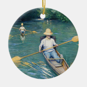 Ornamento De Cerâmica Gustave Caillebotte - Skiffs nos Yerres