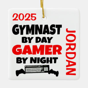 Ornamento De Cerâmica Gymnast ama Reproduzir Videos games