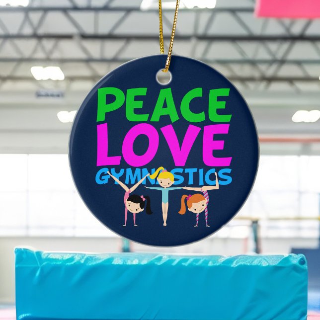 Ornamento De Cerâmica Gymnastics Girls (Criador carregado)