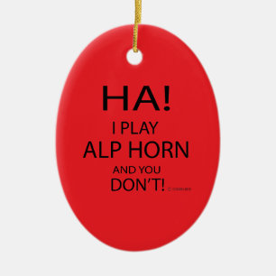 Ornamento De Cerâmica Ha Alphorn