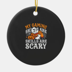 Ornamento De Cerâmica Habilidades de Jogos de Halloween São Controlador