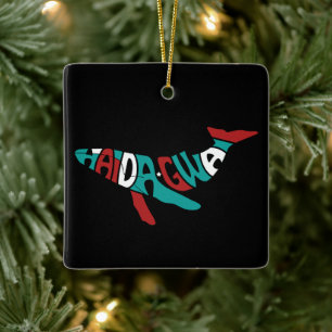 Ornamento De Cerâmica Haida Whale Orgulho Nativo Haida significa Gift Id