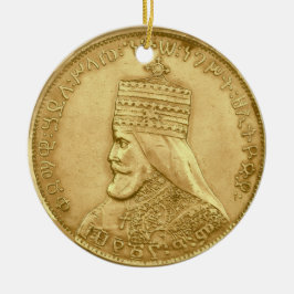 Ornamento De Cerâmica Haile Selassie Jah Rastafari Rasta Fotoskulptur