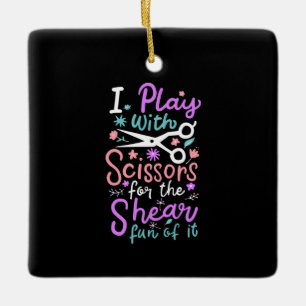 Ornamento De Cerâmica Hairdresser Hairstylist Gift