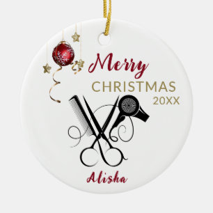 Ornamento De Cerâmica Hairdresser Professional Salon Cerâmica