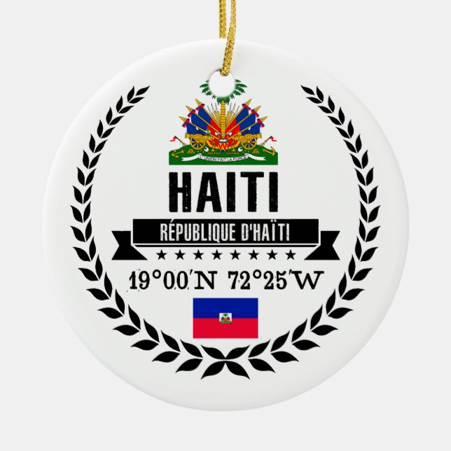 Ornamento De Cerâmica Haiti (Frente)