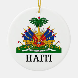 Ornamento De Cerâmica HAITI - emblema/brasão/bandeira/símbolo