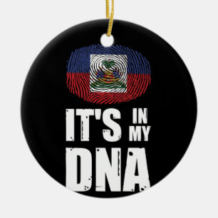 Ornamento De Cerâmica Haiti Está no meu DNA Impressão do Orgulho Haiti