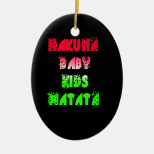 Ornamento De Cerâmica Hakuna Matata Baby Kids Oferece incríveis desenhos