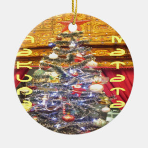 Ornamento De Cerâmica Hakuna Matata Feliz Natal e Feliz ano novo.p