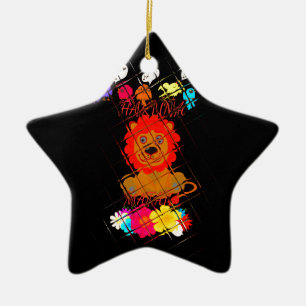 Ornamento De Cerâmica Hakuna Matata, fofo bebê design