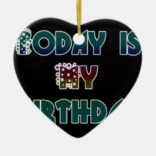 Ornamento De Cerâmica Hakuna Matata Gift Hoje é meu aniversário.png