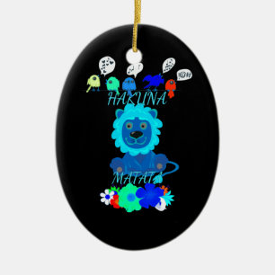 Ornamento De Cerâmica Hakuna Matata Hakunamatata bebê leão king.png