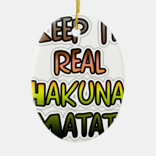 Ornamento De Cerâmica Hakuna Matata Mantém Os Presentes Reais
