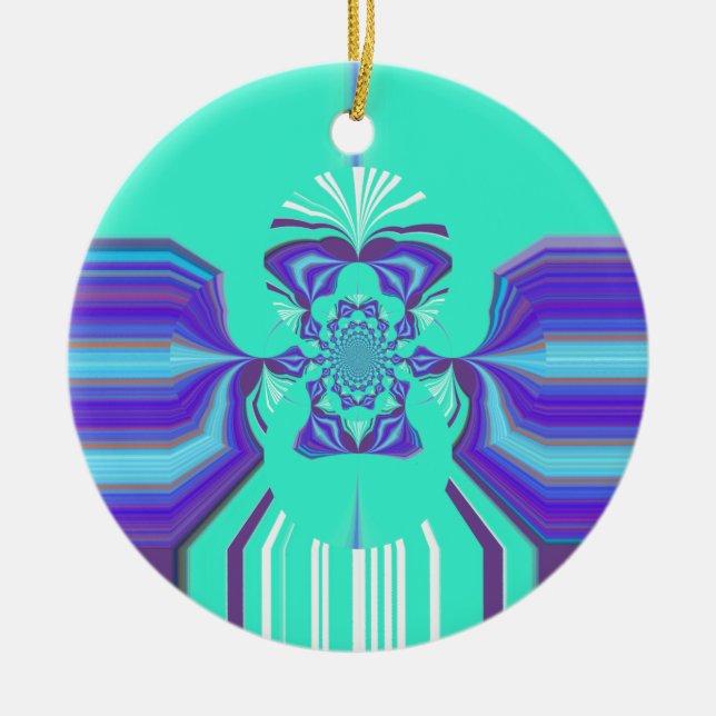 Ornamento De Cerâmica Hakuna Matata Roxo (Frente)