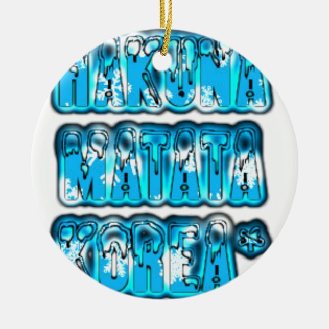 Ornamento De Cerâmica Hakuna Matata South Korea Art Impressão/Graphic (Frente)