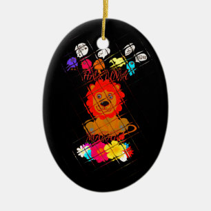 Ornamento De Cerâmica Hakuna Matata, um lindo bebê rei