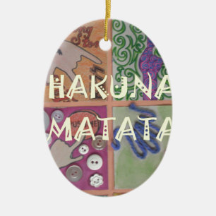 Ornamento De Cerâmica Hakuna Matata uma bela obra de arte.png