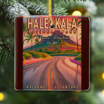 Ornamento De Cerâmica Haleakala National Park Maui Road Volcano Vintage<br><div class="desc">Haleakala National Park Hawaii- Perfeito para pessoas que adoram caminhar,  acampar e outras aventuras ao ar livre. Também faz um presente de excelente aniversário,  presente de ação de graças e presente de Natal para pessoas que adoram explorar e fazer novas aventuras!</div>