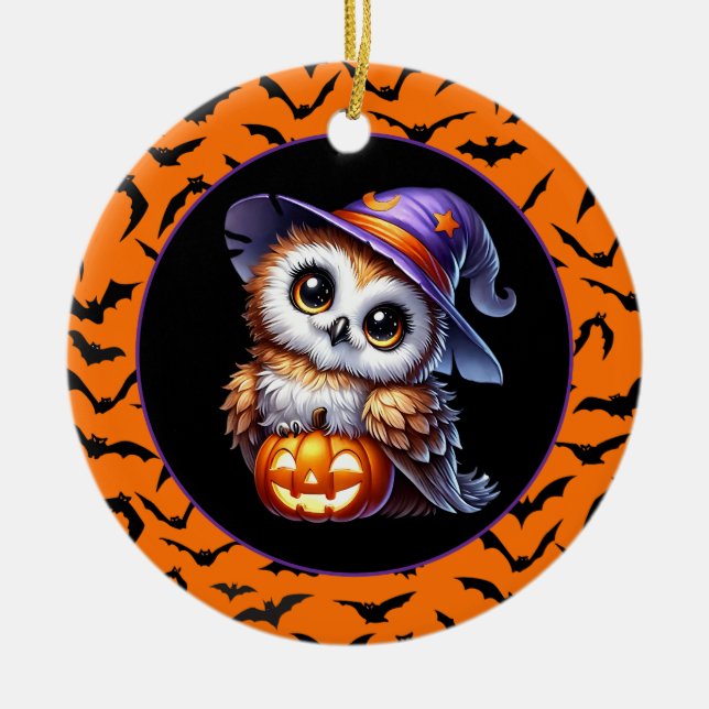 Ornamento De Cerâmica Halloween (Frente)