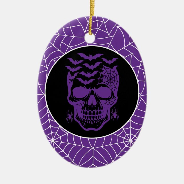 Ornamento De Cerâmica Halloween (Frente)