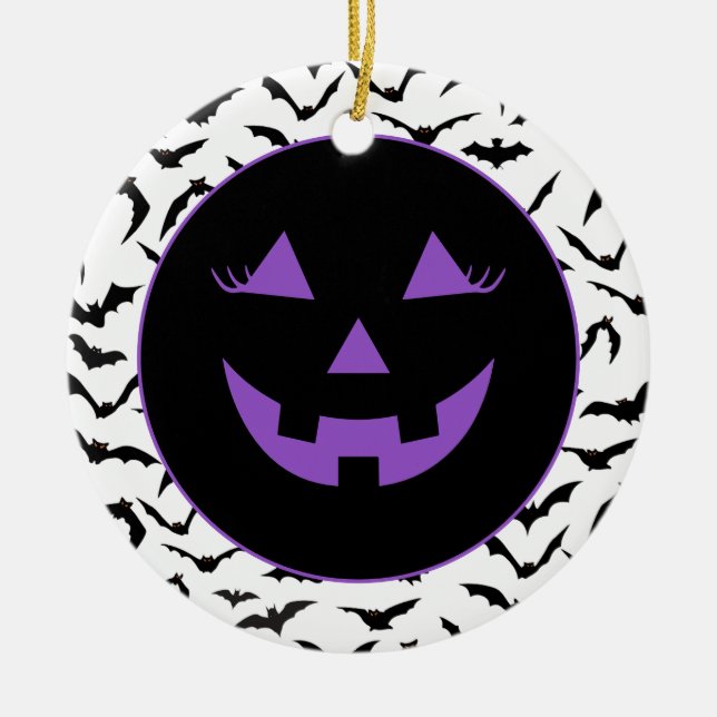 Ornamento De Cerâmica Halloween (Frente)