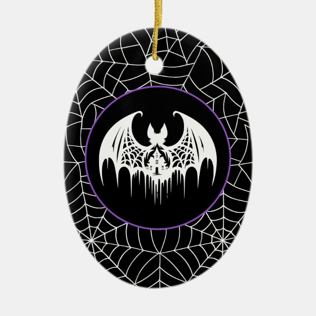 Ornamento De Cerâmica Halloween (Frente)