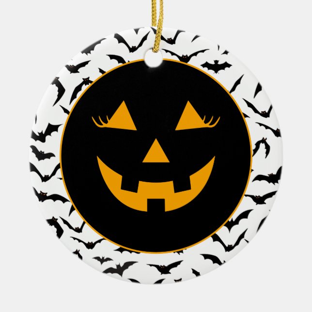Ornamento De Cerâmica Halloween (Frente)