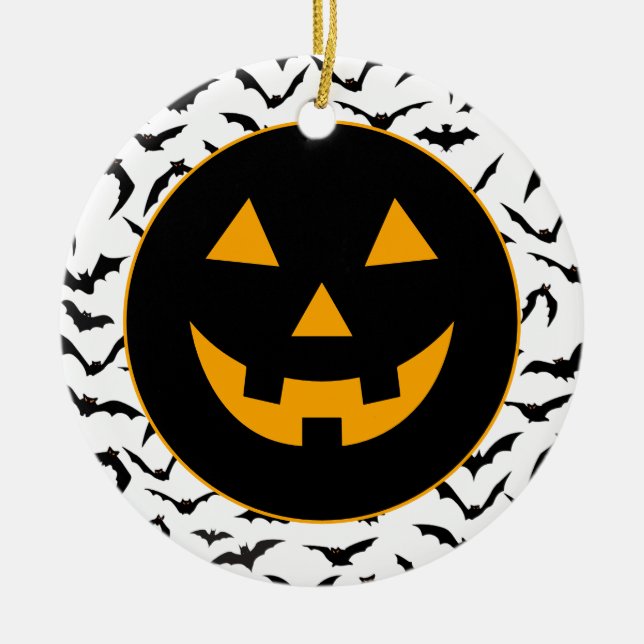 Ornamento De Cerâmica Halloween (Frente)