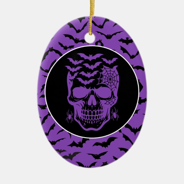 Ornamento De Cerâmica Halloween (Frente)
