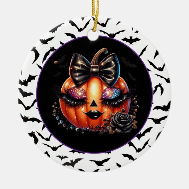 Ornamento De Cerâmica Halloween (Frente)