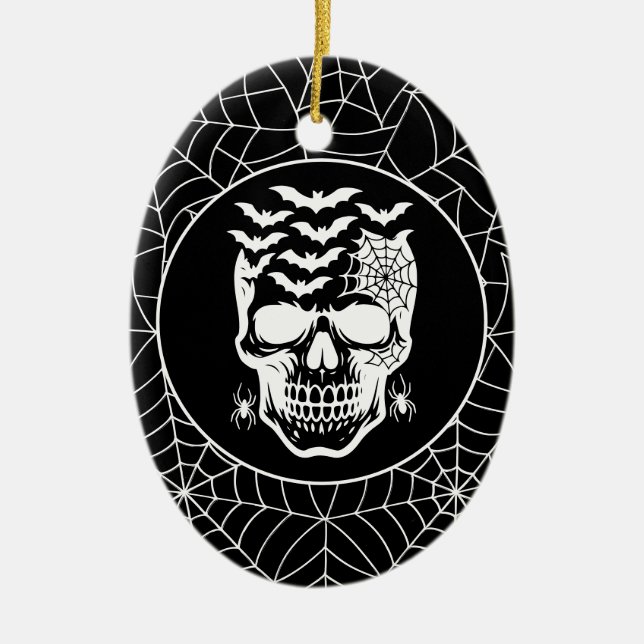 Ornamento De Cerâmica Halloween (Frente)