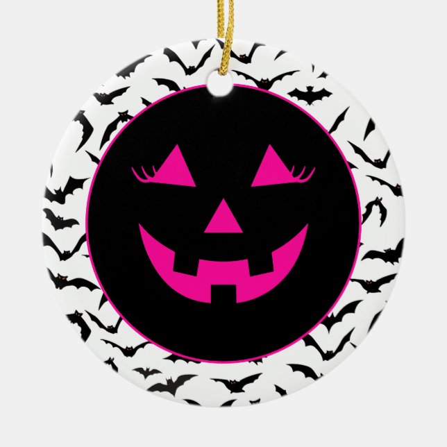 Ornamento De Cerâmica Halloween (Frente)