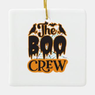 Ornamento De Cerâmica Halloween A Tripulação Do Boo