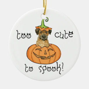 Ornamento De Cerâmica Halloween Border Terrier