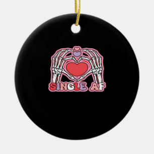 Ornamento De Cerâmica Halloween Clássico das Mãos - Design de Esqueleto