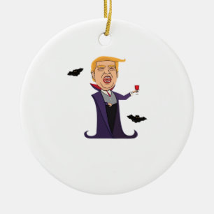 Ornamento De Cerâmica Halloween Dracula Funny