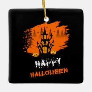 Ornamento De Cerâmica Halloween Happy Halloween Aniversário